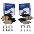 Detroit Axle - Brake Pads for Chevy Cobalt Malibu Pontiac G5 G6 Saturn Aura, 4 Front and Rear Ceramic Brake Pads Replacement Fits select: 2011-2012 CHEVROLET MALIBU 2LT, 2010 CHEVROLET MALIBU 1LT