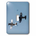 3dRose Two Corsair planes flying - Single Toggle Switch