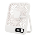 OWSOO Q3 Desk Fan Portable Fan Digital DIsplay 5 Wind Speeds Adjustable Electric Cooling Fan USB Rechargeable for Home Office Use