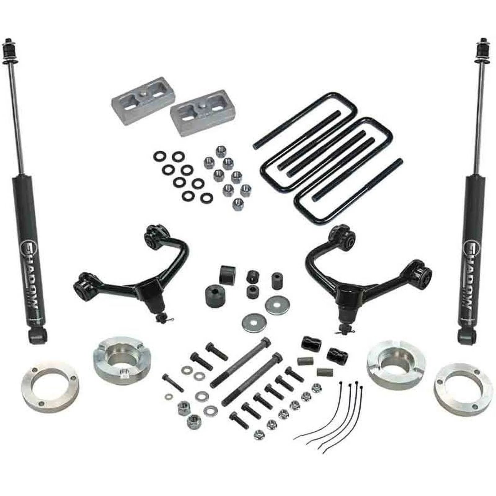 Superlift | K1012 | 3 Lift Kit - Complete Lift Kit with Rear Superlift Shadow Series Shocks & Front Upper Control Arms | Fits 2005-2023 Toyota Tacoma (Will Not fit TRD Pro Models)