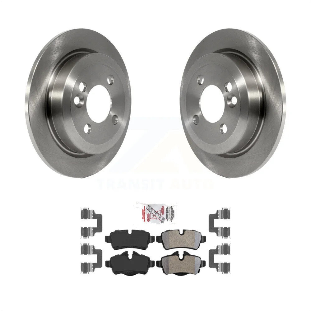 Transit Auto - Rear Disc Brake Rotors And Semi-Metallic Pads Kit For Mini Cooper K8A-100453