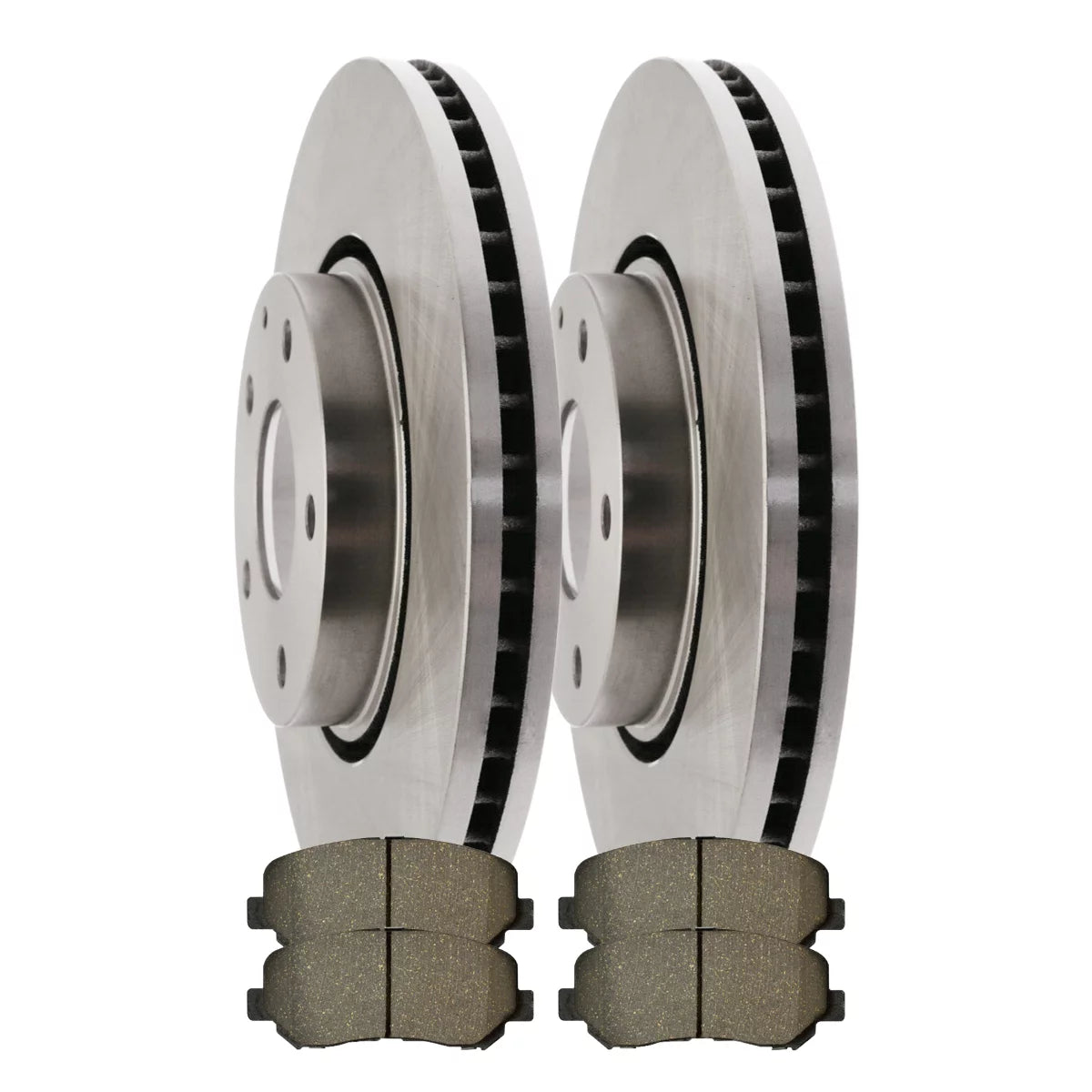 AutoShack Front Brake Rotors and Performance Ceramic Pads Kit Driver and Passenger Side Replacement for 2016 2017 2018 2019 2020 Mazda CX-5 2.0L 2.5L AWD FWD