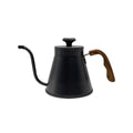 Coffee Kettle 1000ml Practical Wood Handle Anti Scald Handle Stainless Steel Portable Spout Coffee Pots Teakettle for Outdoor Indoor Camping Black