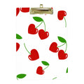 Hidove Acrylic Clipboard, Ornament with Cherry Hearts Seamless Pattern Standard A4 Letter Size Clipboards with Gold Low Profile Clip, Art Decorative Clipboard 12 x 8 inches