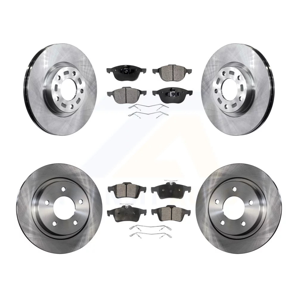 Transit Auto - Front Rear Disc Brake Rotors And Semi-Metallic Pads Kit For Mazda 3 Sport K8F-101180