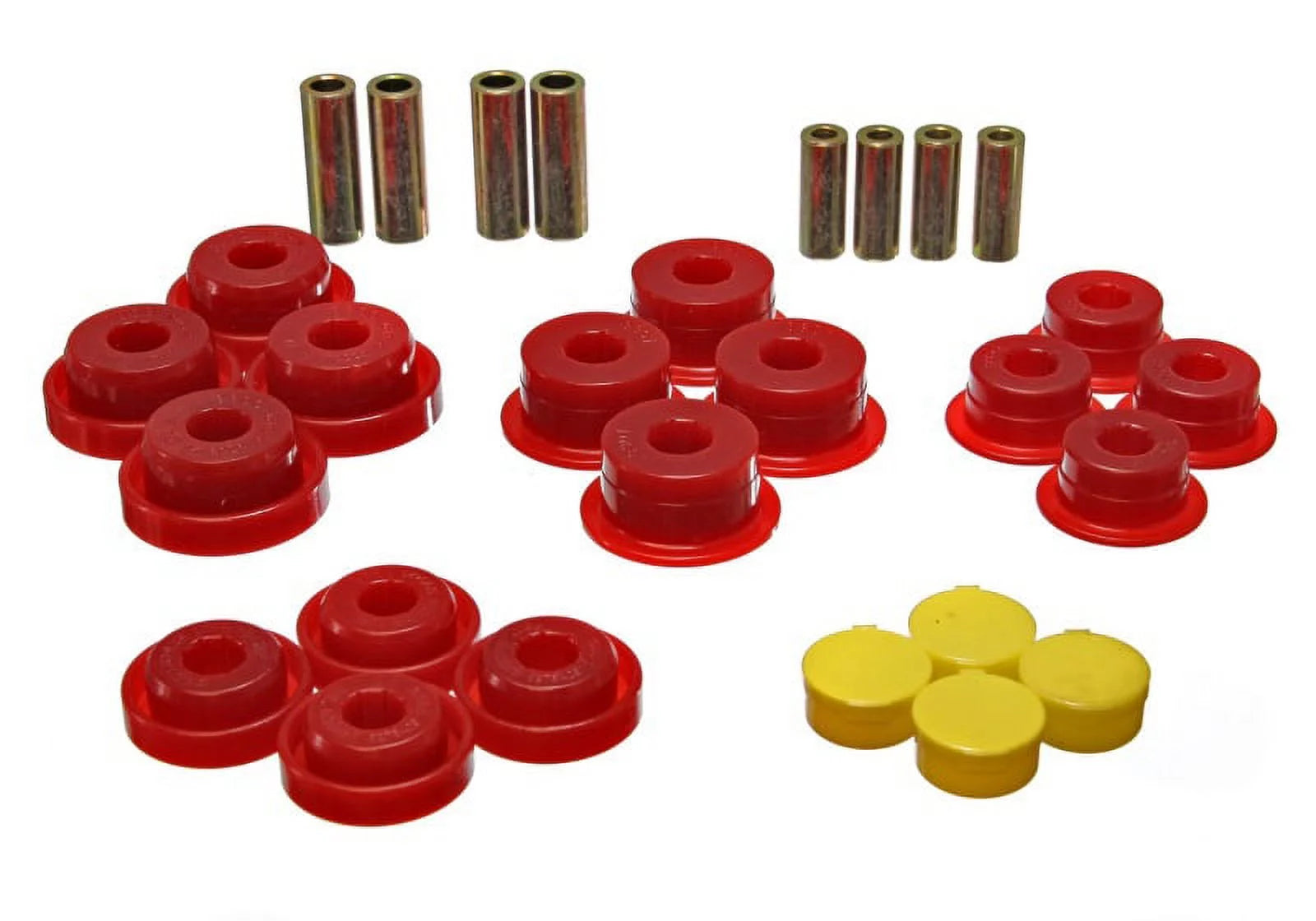 Energy Suspension 97-06 Jeep Wrangler TJ Red Rear Control Arm Bushings (Must reuse OEM Outer Shells) Fits select: 1997-2006 JEEP WRANGLER / TJ