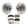 Transit Auto - Front Disc Brake Rotors Hub Assembly And Semi-Metallic Pads Kit For C1500 Chevrolet GMC Suburban K8F-100711