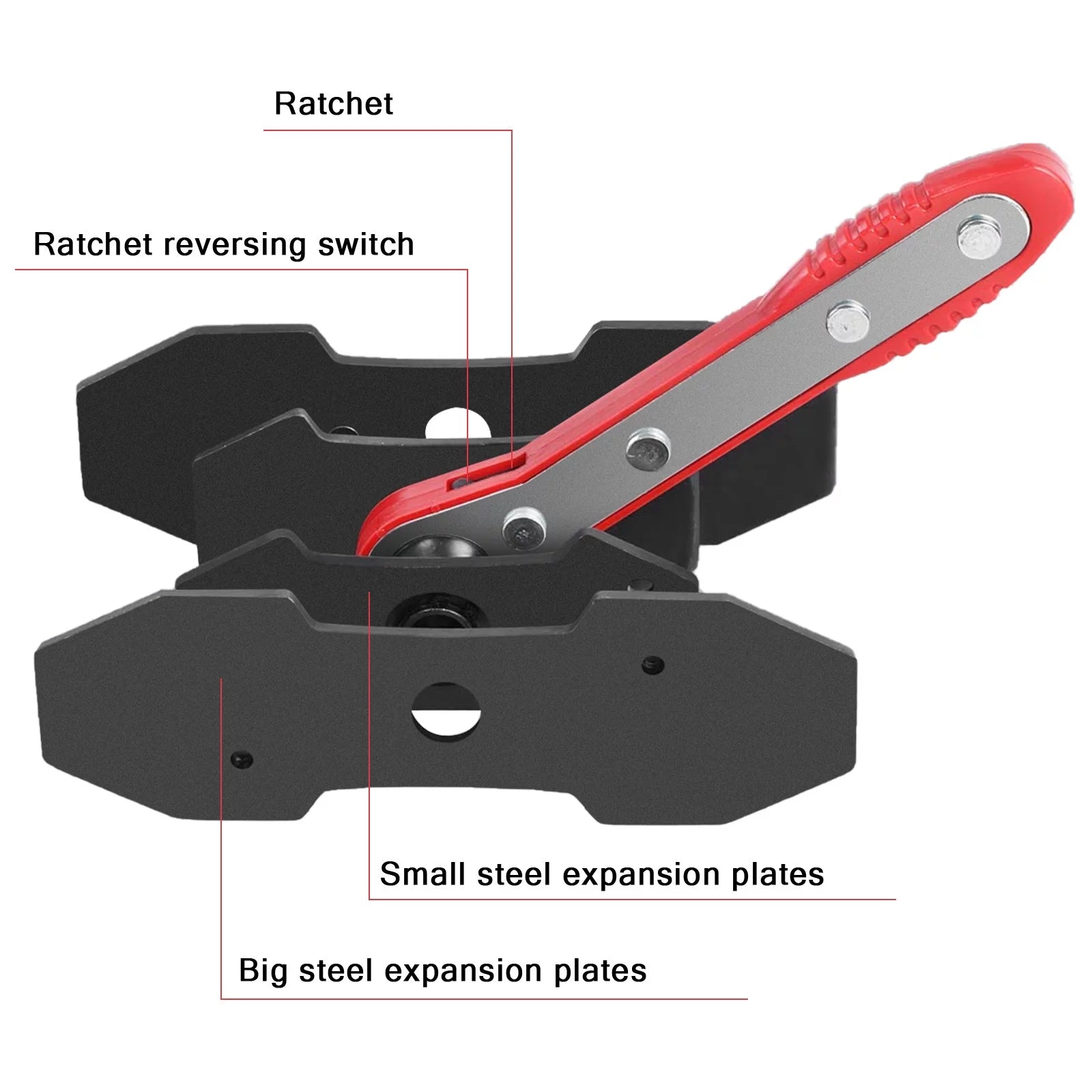 Universal Car Brake Caliper Piston Spreader Press Tool ,Centralized distribution of for/ce to piston misalignment.