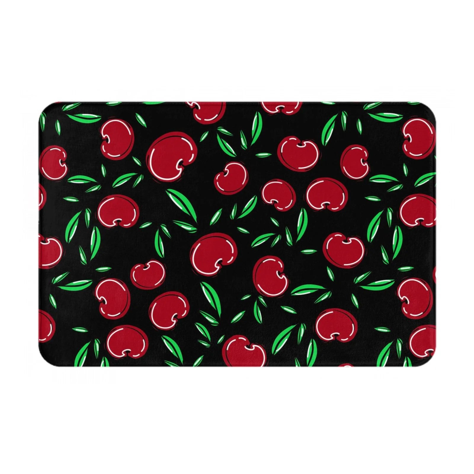 Bingfone Cherry Door Mat 16X24 Front Entrance Non-Slip Low Profile Washable For Entryway