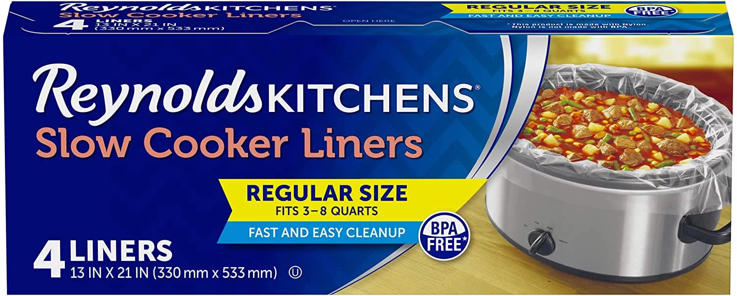 Kitchens Slow Cooker Liners, Regular (Fits 3-8 Quarts), 4 Count (Pack of 12), 48 Total