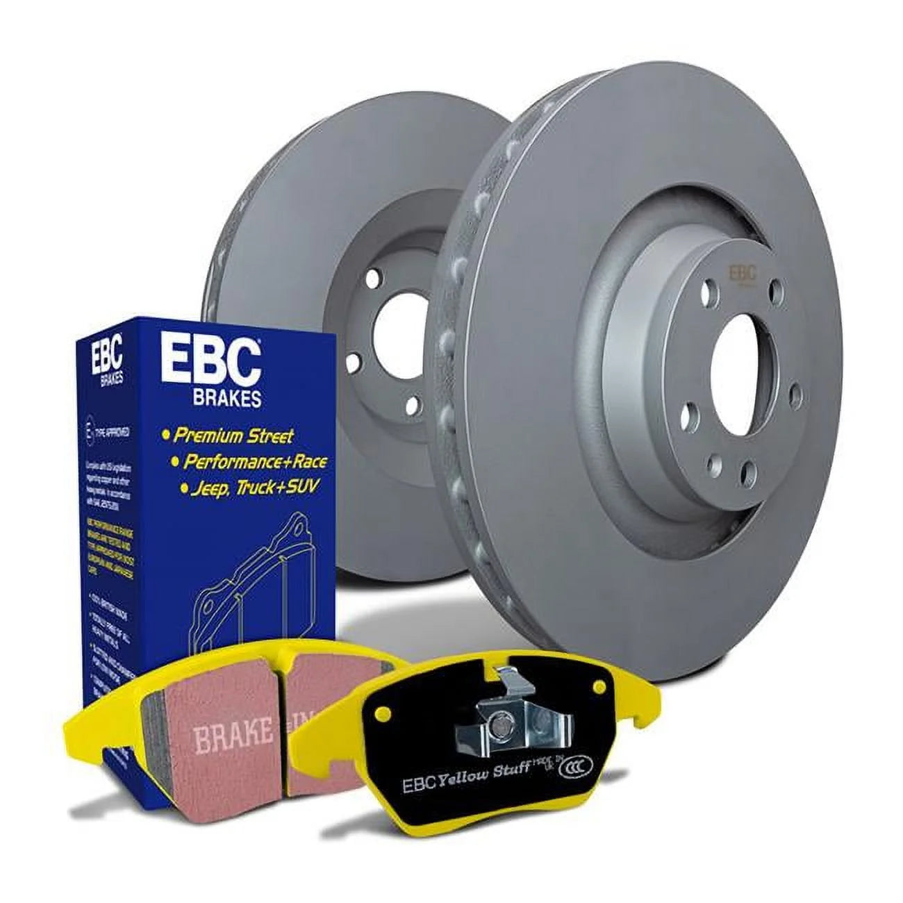 EBC Brakes  Rear Solid 5 Bolt Holes S13 Kits Yellowstuff & RK Rotors for 2018-2023 Jeep Wrangler