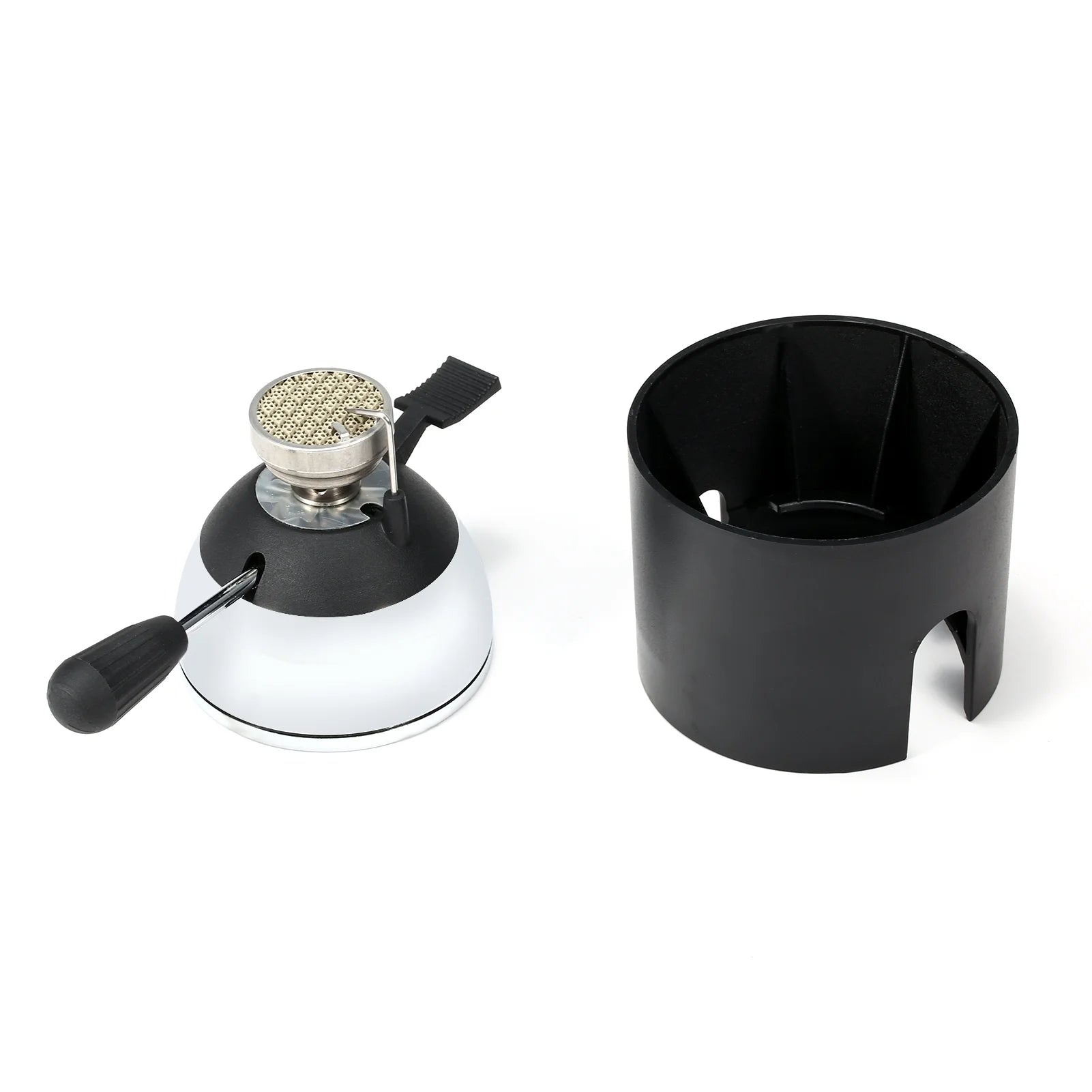 Suzicca Mini Camping Butane Gas with Refill Rack for Tabletop Siphons Windproof Portable Cooking Coffee Maker