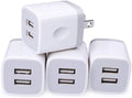 USB Cube Wall Charger, 2 Port Charging Box 4Pack 2.1A/5V Home Travel Plug USB Power Adapter Charging Station Base for iPhone 11 Pro Max XR XS X Plus, iPad, iPod,Samsung White