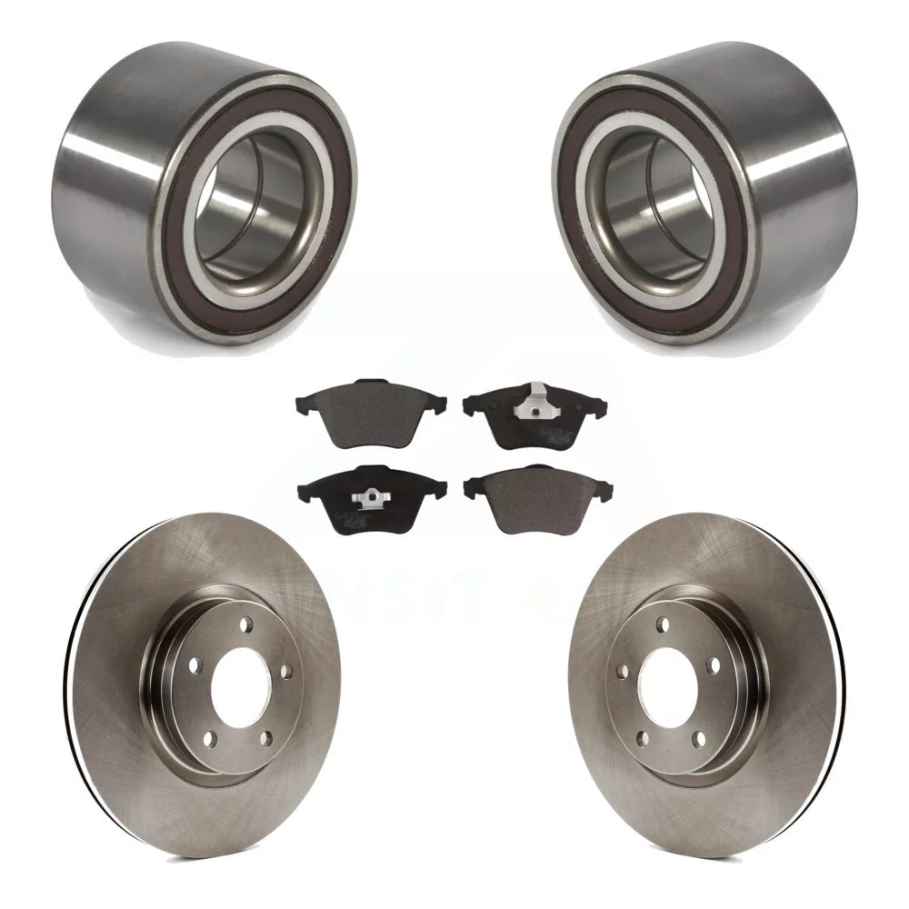 Transit Auto - Front Wheel Bearing With Disc Brake Rotors And Ceramic Pads Kit For Mazda 3 KBB-100275
