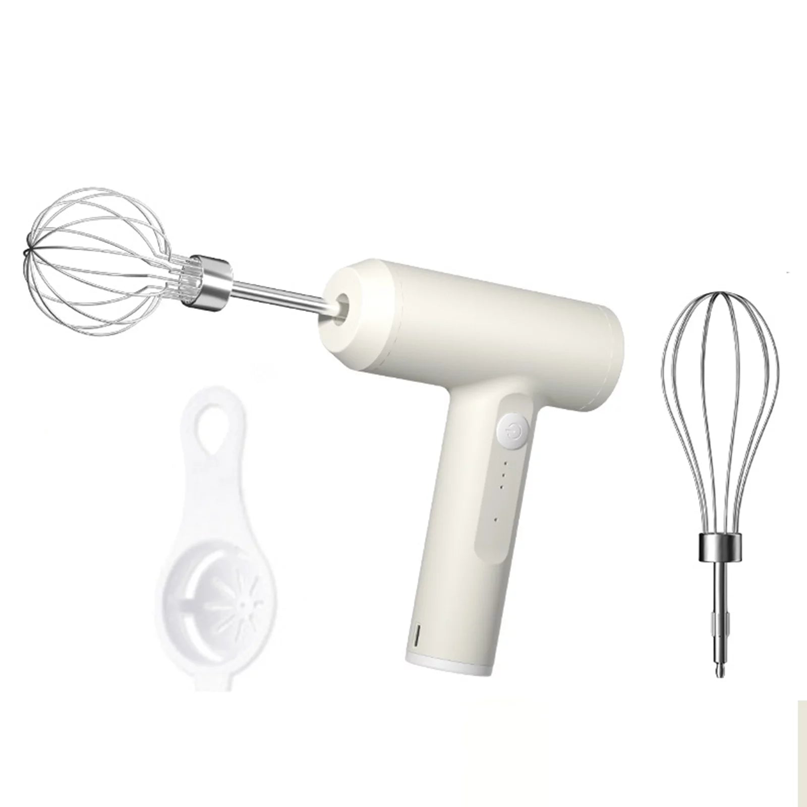 Electric Egg Beater with Two Wire Beaters Food Beater Whisk 3 Speeds Upright Wireless Handheld Mixer with Egg Separator for Baking Cake Egg