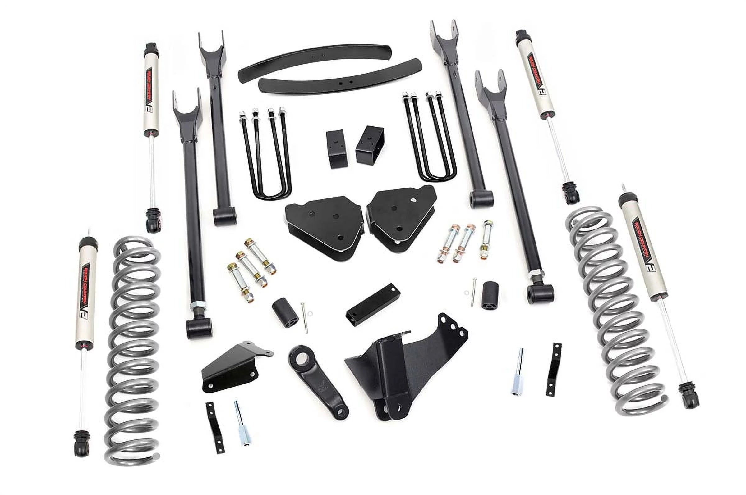 Rough Country 6 4-Link Lift Kit w/V2 Shocks for 05-07 Ford Super Duty - 57970 Fits select: 2005-2007 FORD F250, 2005-2007 FORD F350