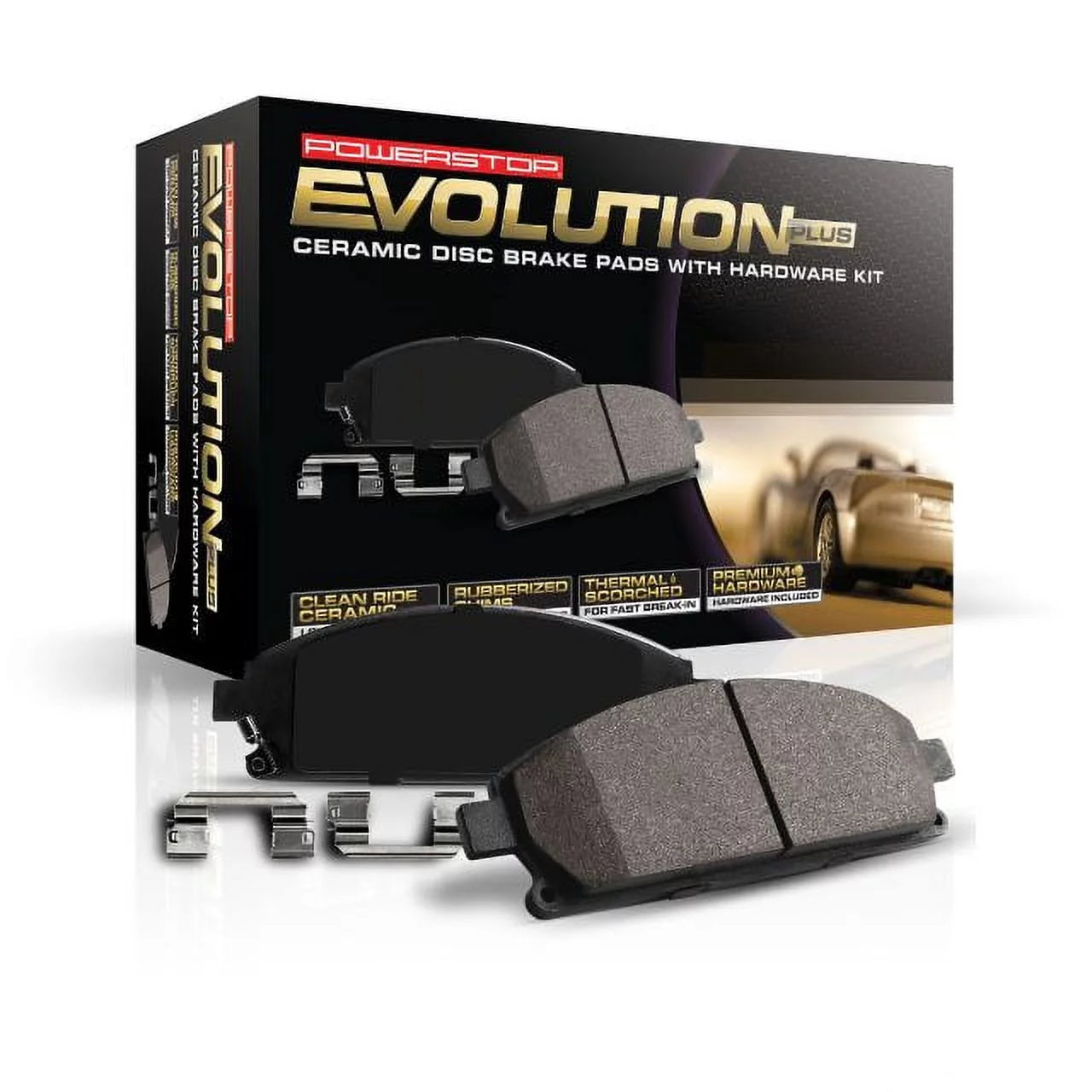 Power Stop Rear Z17 Evolution Ceramic Brake Pads with Hardware 17-1391