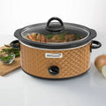 Brentwood Appliances Diamond 3.5 qt. Copper Slow Cooker with Tempered Glass Lid