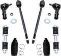 Detroit Axle - Front 8pc Suspension Kit for 1997-2002 Mitsubishi Mirage, 4 Tie Rod Ends 2 Stabilizer Sway Bars 2 Boots 1997 1998 1999 2000 20001 2002 Replacement