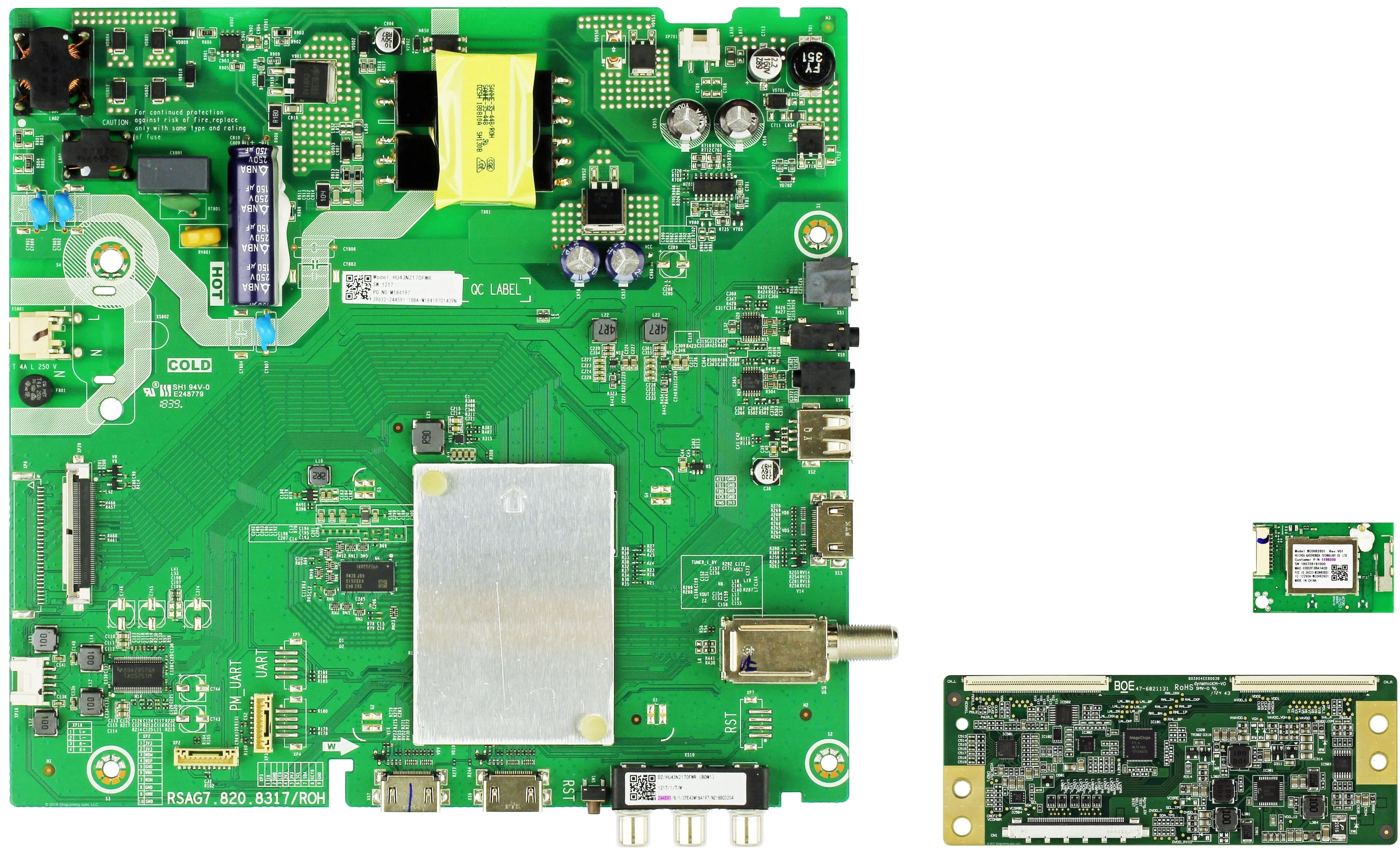 Hisense 43H4E Complete LED TV Repair Parts Kit VERSION 1 (SEE NOTE)