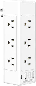 Outlet Extender Surge Protector with USB, BTU Multi Plug Wall Outlet Splitter with Rotating Plug, 3 USB Ports, 1 USB C