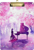 FMSHPON Piano Blossom Cherry Clipboard Hardboard Wood Nursing Clip Board and Pull for Standard A4 Letter 13x9 inches