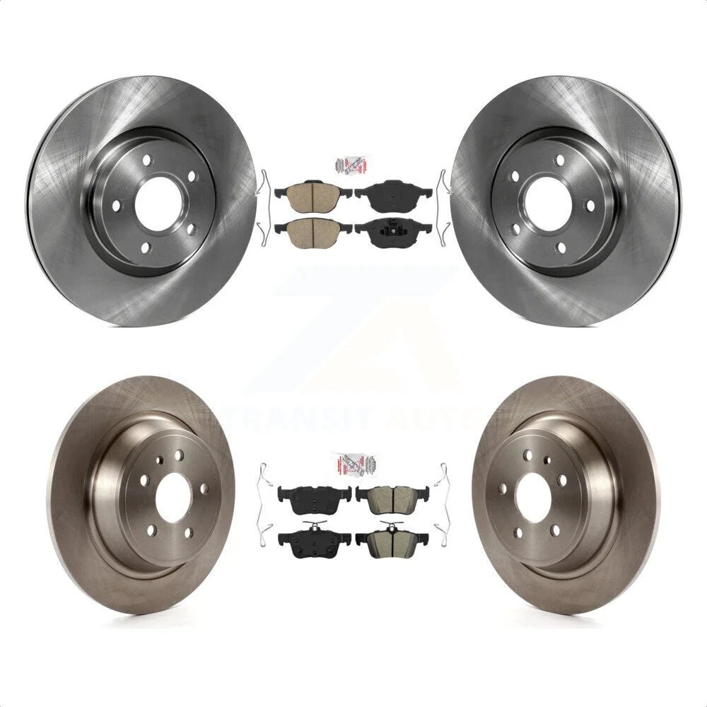 Transit Auto - Front Ceramic Rear Semi-Metallic Pads And Disc Brake Rotors Kit For Ford Escape K8A-102736