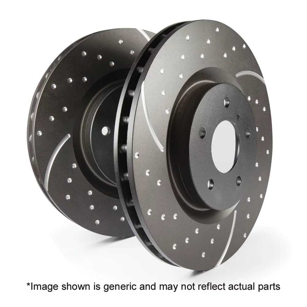 EBC Brakes GD Series Slotted and Dimpled Sport Rotors (Pair) Fits select: 2000-2002 DODGE RAM 2500, 2000-2002 DODGE RAM 3500