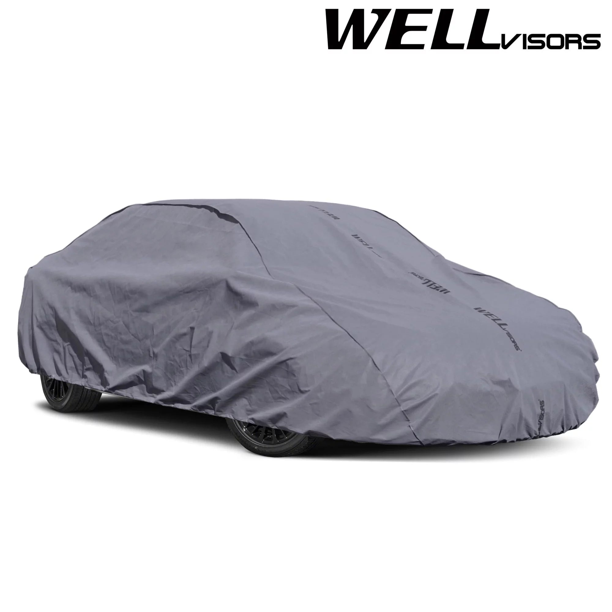 WellVisors All Weather UV Proof Gray Car Cover for 1992-1999 Mercedes S-Class W140 Sedan 3-6898376SN
