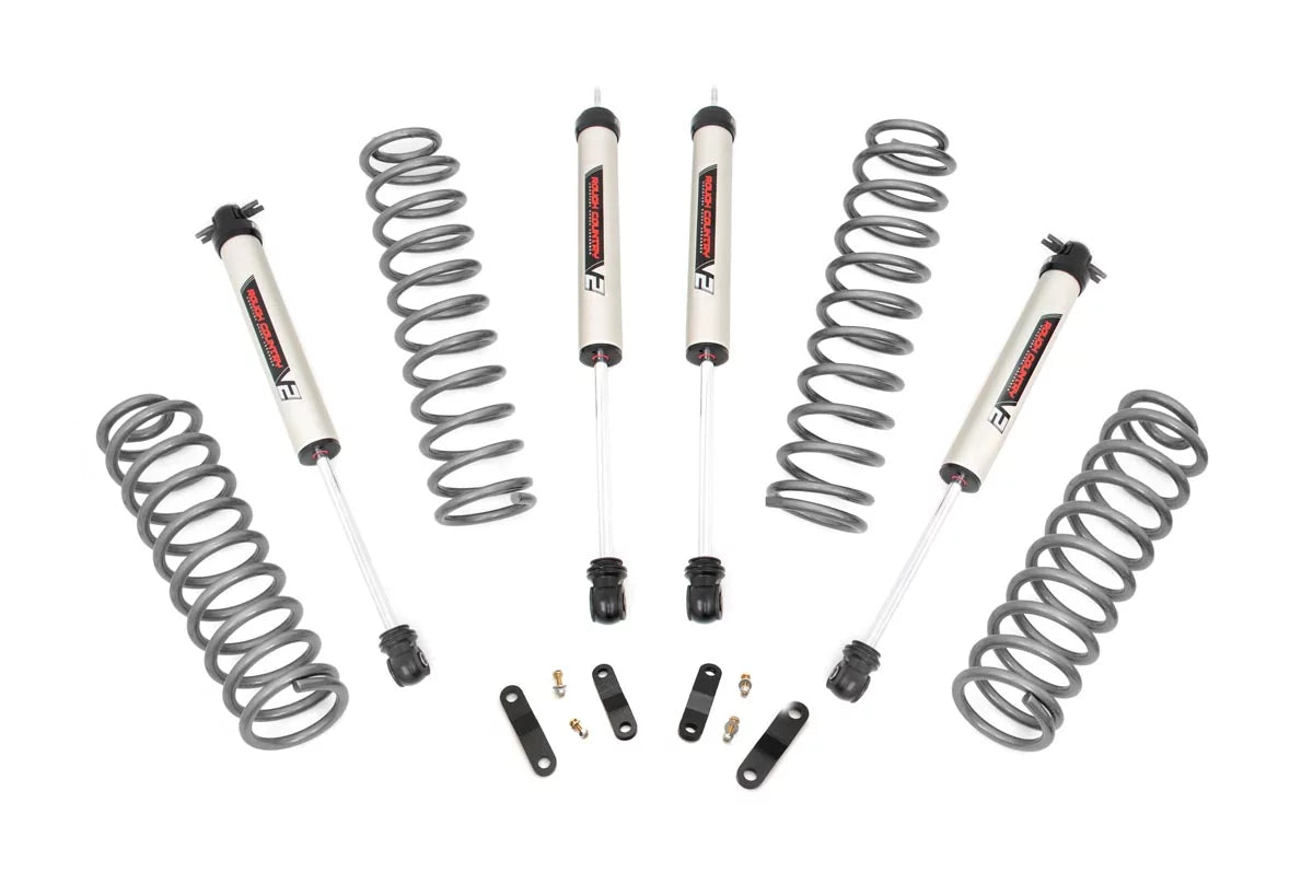 Rough Country 2.5 Lift Kit (fits) 2007-2018 Jeep Wrangler JK 2DR | V2 Monotube Shocks | Suspension System | 67870
