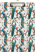 ZHANZZK Stylish Cherry Tree Peacocks Clipboard Hardboard Wood Nursing Clip Board and Pull for Standard A4 Letter 13x9 inches
