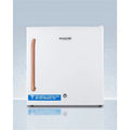 Compact manual defrost all-freezer with lock and copper handle