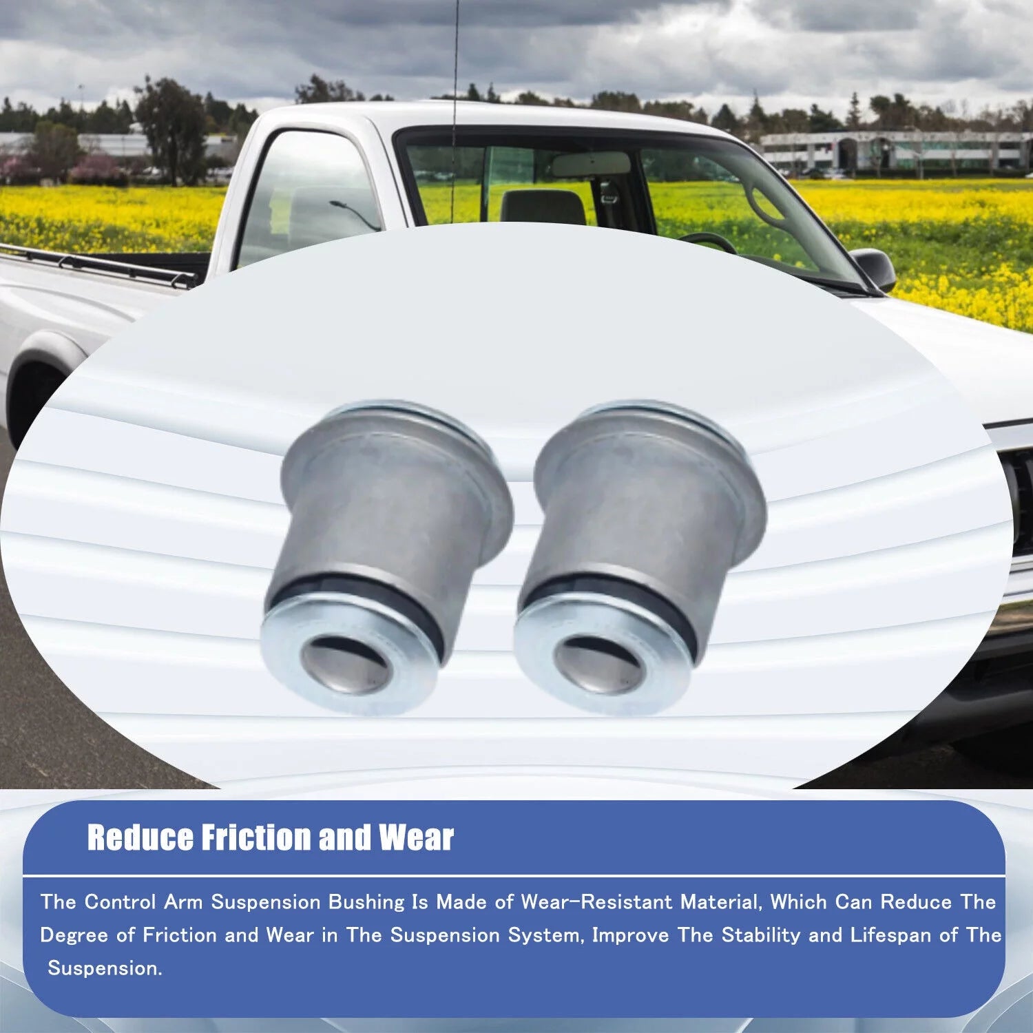 8x Front Upper Lower Control Arm Bushings Fit for 1995-2004 Toyota Tacoma