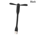 Office Accessories for Computer Quiet Portable Flexible Neck Cooling Fan Mini USB Fans BLACK