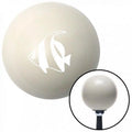 White Clown Fish Ivory Shift Knob with M16 x 1.5 Insert Shifter Auto Manual Custom Brody