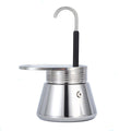 Stovetop Espresso Maker Stainless Steel, Strong Kettle with Long Coffee Making Easy to Operate Polished Convenient