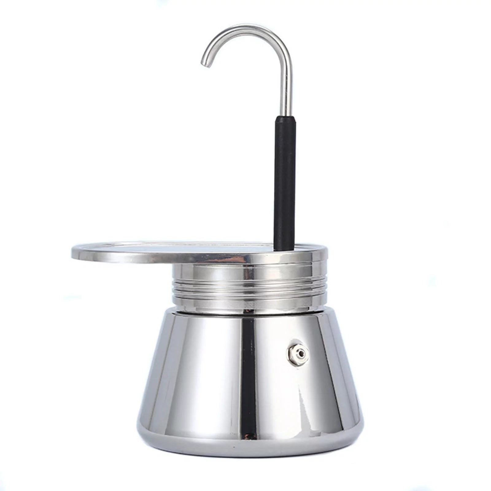 Stovetop Espresso Maker Stainless Steel, Strong Kettle with Long Coffee Making Easy to Operate Polished Convenient
