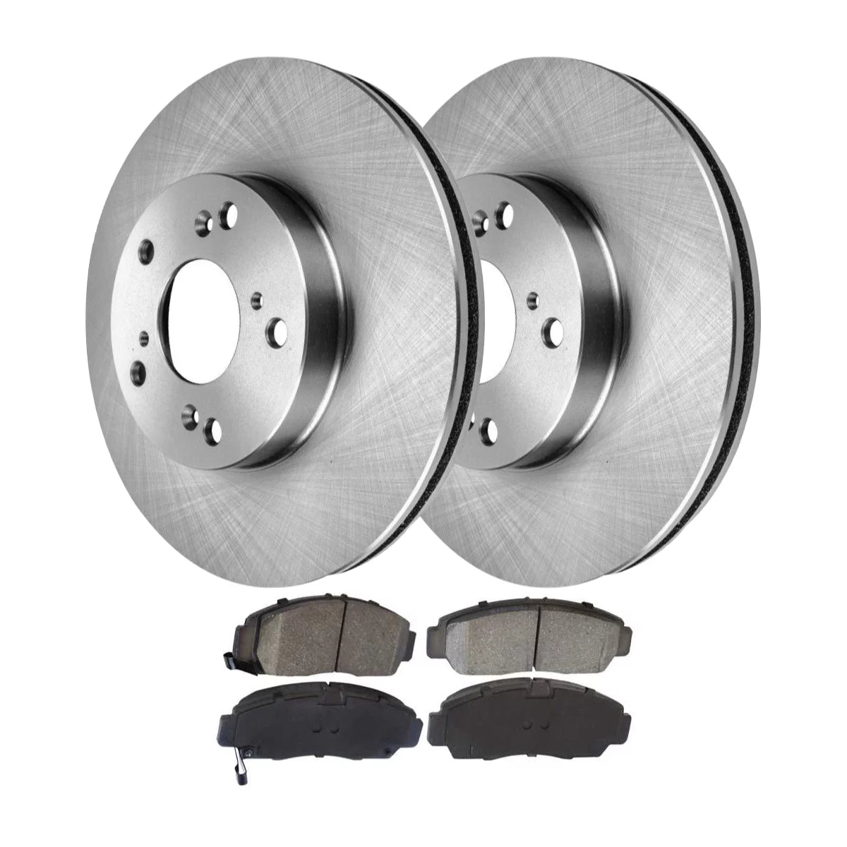 AutoShack Front Brake Rotors and Performance Ceramic Pads Kit Driver and Passenger Side Replacement for 2003-2006 2007 Honda Accord 2006-2010 Civic 2008-2011 Acura CSX 1.8L 2.0L 2.4L 3.0L V6 FWD