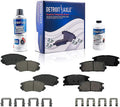 Detroit Axle - Brake Pads Kit for Chevy Equinox GMC Terrain 2010 2011 2012 2013 2014 2015 2016 2017, 4 Front & Rear Ceramic Brake Pads Replacement