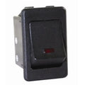 16 A 12 V S.P.S.T Black Rocker Switch with Red LED