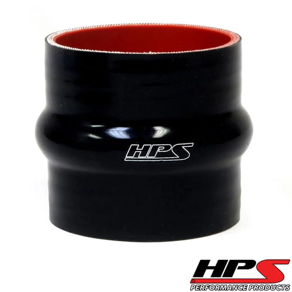 HPS HTSHC-200-L6-BLK 2 ID 6 4-ply Black Silicone Hump Coupler Hose