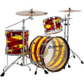 Ludwig Vistalite 50th Anniversary Fab 3-Piece Shell Pack With 22 Bass Drum Red/Yellow/Red