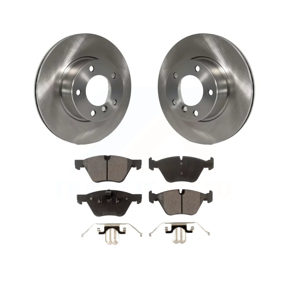 Transit Auto - Front Disc Brake Rotors And Semi-Metallic Pads Kit For BMW 528i 525i K8F-100319