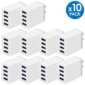Wall Charger Plug, 10-Pack 3.1A 4-Muti Port USB Adapter Power Plug Charging Station Box Base Replacement for iPhone 11 Pro Max/X/8/7, iPad, Samsung Phones and More USB Wall Charging Block