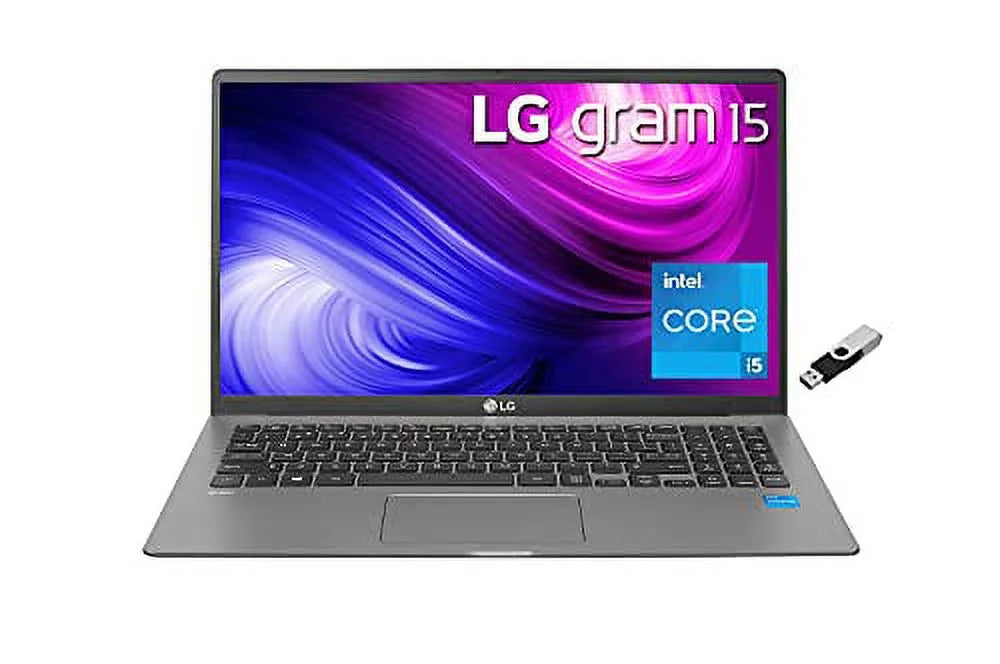 LG Gram 15¡± Ultra-Lightweight and Slim Laptop | 15.6 FHD IPS | Intel 11th i5-1135G7 | 16GB LPDDR4 | 512GB NVMe SSD | Iris Xe Graphics | Backlit Keyboard RJ-45 | Win 11 | TLG 32GB USB