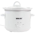 Better Chef 3 qt. Round Slow Cooker with Removable Stoneware Crock in White