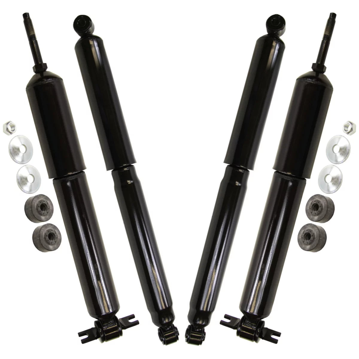 AutoShack Front and Rear Shock Absorber Strut Set of 4 Replacement for 2003-2010 2011 2012 Ram 3500 2003-2013 Ram 2500 2012 Ram 1500 3.7L 4.7L 5.7L 5.9L 6.7L 8.0L 8.3L V6 V8 RWD KS40031