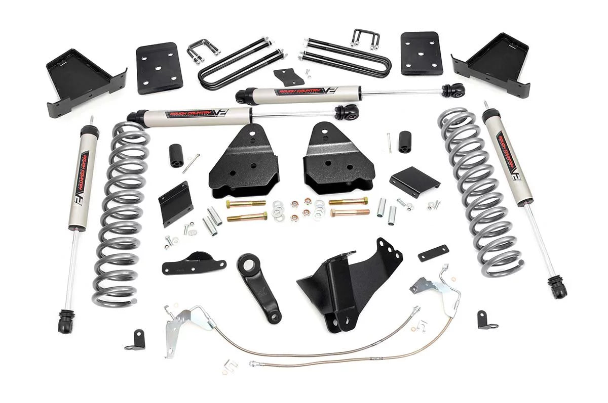 Rough Country 6 Lift Kit (fits) 2011-2014 Super Duty F250 4WD Diesel | V2 Monotube Shocks | Suspension System | 56470