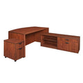 71 in. Legacy Hi-Low L-Desk with Single Mobile Pedestal - Cherry
