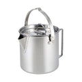 1.2L Stainless Steel Outdoor Kettle with Folding Handle - Portable Camping Cooker, Coffee Pot, and Teapot, Ideal for Picnics and Cooking Accessories